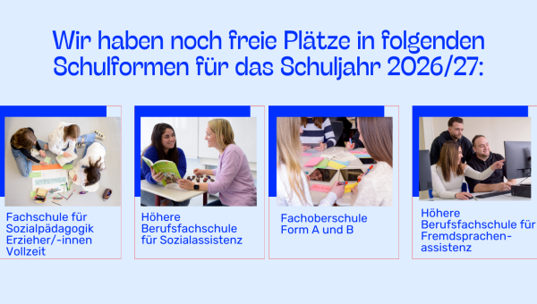 Freie Plätze für das Schuljahr 2026/27